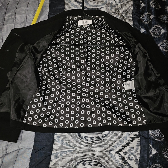NEW Le Suit Petite 6P Women's Black Lined Suit Jacket Blazer Polyester RN 54050 - Picture 14 of 14